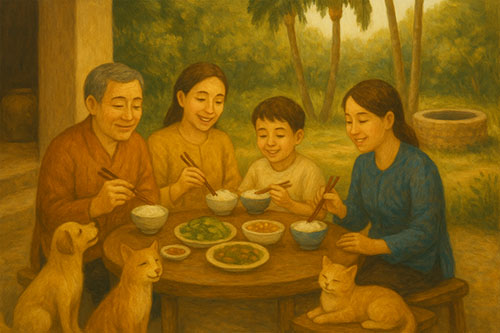 Bát cơm nóng cũng có thể là từ bi